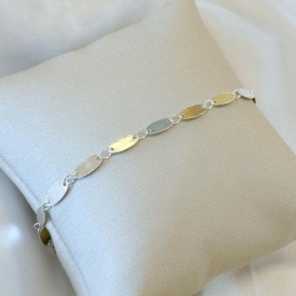 Pulseira Plaquinhas Ovais