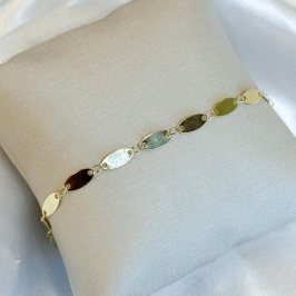 Pulseira Plaquinhas Ovais