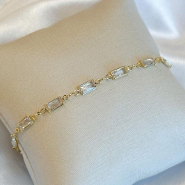 Pulseira Retangulos Zirconia