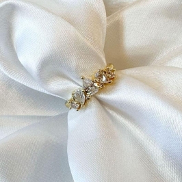 Anel Gotas Zircônia