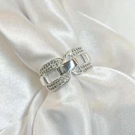 Anel X Cravejado Grosso