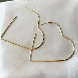 Brinco Argola Coração Liso