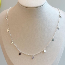 Colar Cadeadinho Gotas Trabalhadas