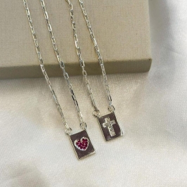 Escapulário Cruz e Coração