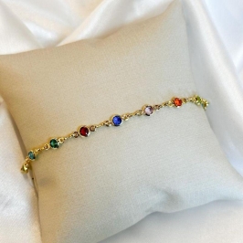 Pulseira Zircônias Coloridas