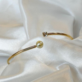 Bracelete Pérola e Zircônia