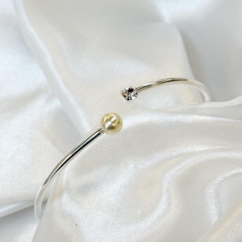 Bracelete Pérola e Zircônia