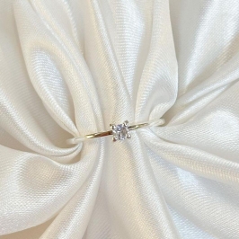 Anel Solitário Fino