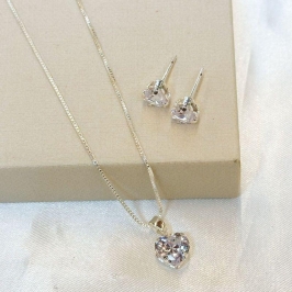 Conjunto Coração Zircônia