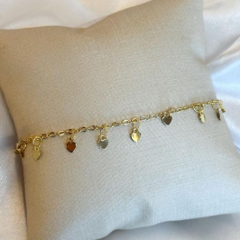 Pulseira Corações Pendurados Infantil