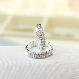 Brinco Argolinha Cravejado Interno