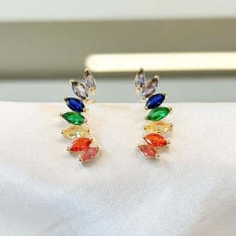 Brinco Navetes Coloridas