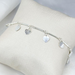Pulseira Corações Pendurados