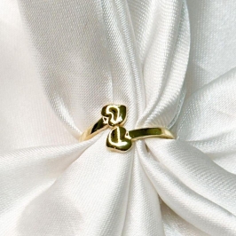 Anel Falange Dois Corações