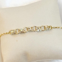 Pulseira Baguete Zircônia