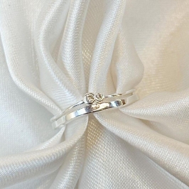 Anel Duplo Duas Zircônias