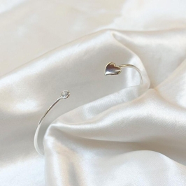 Bracelete Coração e Zircônia