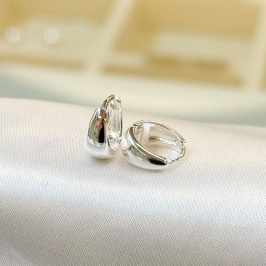 Brinco Argolinha Lisa Gota (P do Trio)