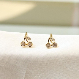 Brinco Cereja Zircônia