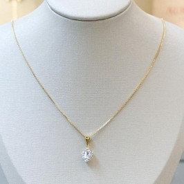 Colar Coração Zircônia