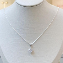 Colar Coração Zircônia