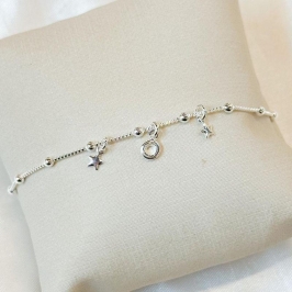 Pulseira Bolinhas Ponto de Luz e Estrelas