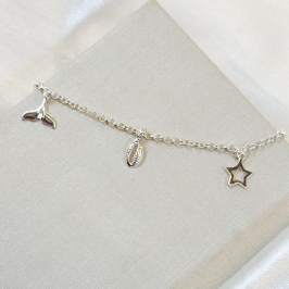 Tornozeleira Estrela Sereia e Concha