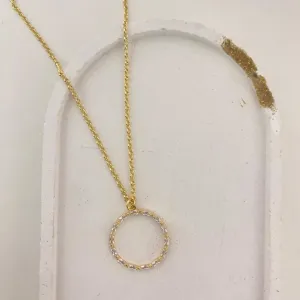 Colar Círculo Cravejado