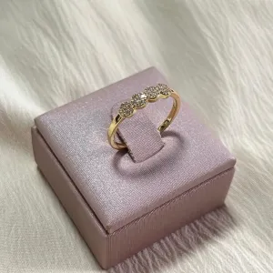 Anel Quatro Pontos Zircônia