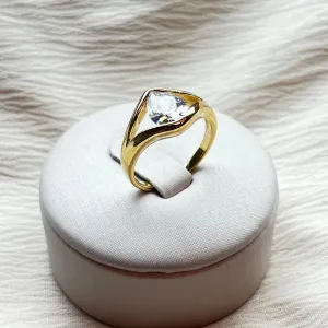 Anel Zircônia Gota
