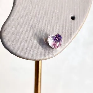 Brinco Coração Rosa
