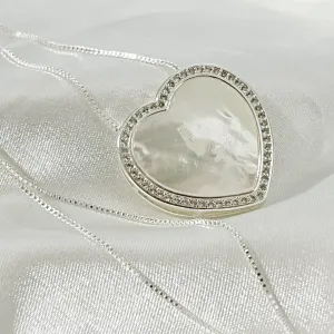 Colar Coração Madrepérola