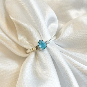 Anel Gota Azul