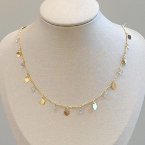 Colar Coração e Zircônia