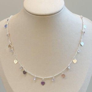 Colar Coração e Zircônia