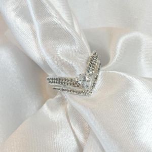 Anel V Duplo