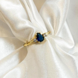 Anel Gota Azul