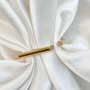 Anel Reto Zircônia Canto