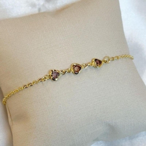 Pulseira Coração Lilas