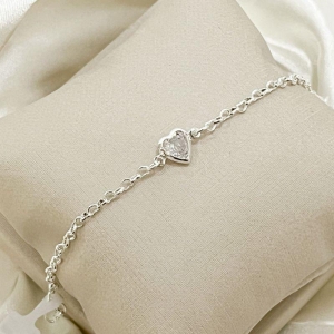 Pulseira Infantil Coração Zircônia