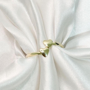 Anel Dois Corações Aberto