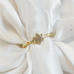 Anel Falange Flor Zircônia