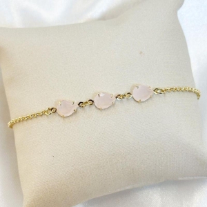 Pulseira Zircônias Gota Rosa