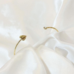 Bracelete Coração e Zircônia