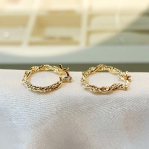 Brinco Argola Trançada Lisa