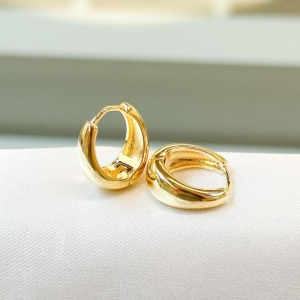 Brinco Argolinha Lisa Gota (G do Trio)