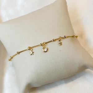 Pulseira Bolinhas Ponto de Luz e Estrelas