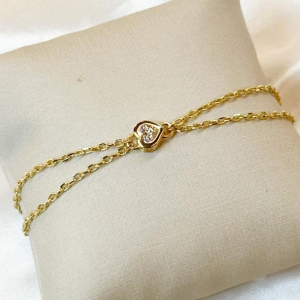 Pulseira Coração Zircônia