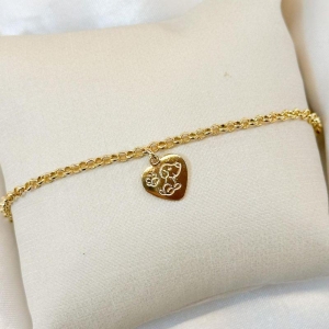 Pulseira Pingente Coração Pet