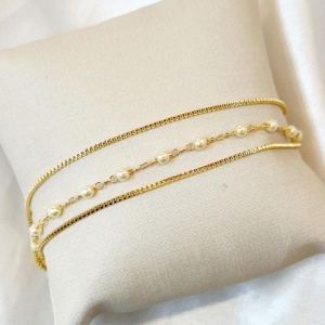 Pulseira Triplo Pérola